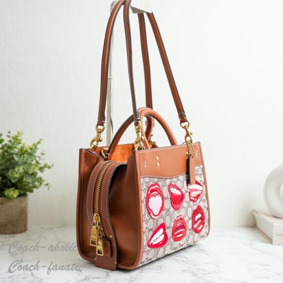 NWT CA119 Coach X Tom Wesselmann Rogue Bag 25 In Signature Textile Jacquard - Picture 4 of 14